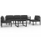 Set mobilier de gradina cu perne, 6 piese, antracit, aluminiu