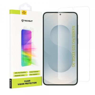 Folie de protectie Ecran Techsuit Clear Vision pentru Samsung Galaxy S25 Edge S937, Sticla Securizata, Full Glue foto