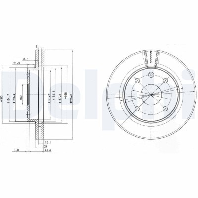DELPHI BG4003 Disc frana foto