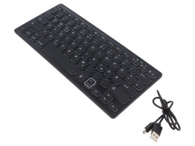 Tastatură neagră USB cu LED foto