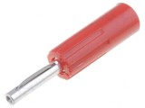 Mufă Banană 4mm Roșie 50VDC 10A, DELTRON
