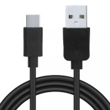 CABLU alimentare si date SPACER, pt. smartphone, USB 2.0 (T) la Type-C (T), PVC,2.1A,Retail pack, 1m, black, &quot;SPDC-TYPEC-PVC-BK-1.0&quot; (timbru verde 0.0