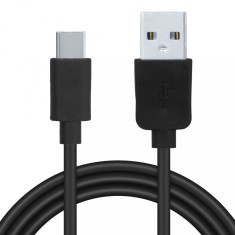 CABLU alimentare si date SPACER, pt. smartphone, USB 2.0 (T) la Type-C(T), PVC,2.1,Retail pack, 1.8m, black, &quot;SPDC-TYPEC-PVC-BK-1.8&quot; (timbru verde 0.0