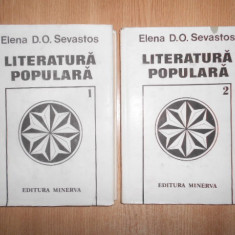 Elena D. O. Sevastos - Literatura populara 2 volume (1990, editie cartonata)