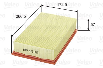 VALEO 585068 Filtru aer foto