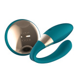 Vibratoare cu telecomanda - Lelo Tiani Duo Albastru Oceanic Vibrator pentru Cupluri Indraznete care Termine Impreuna