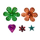 Set Paiete Creatie, 5 Bucăți, Multicolor, Stea, Flori, Inimă