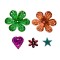 Set Paiete Creatie, 5 Bucăți, Multicolor, Stea, Flori, Inimă