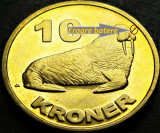 Cumpara ieftin Moneda exonumia 10 COROANE / KRONER - GROENLANDA, anul 2010 *cod 2604 UNC eroare, America de Nord