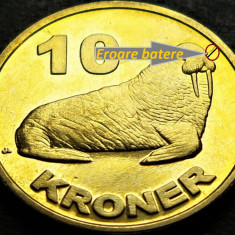Moneda exonumia 10 COROANE / KRONER - GROENLANDA, anul 2010 *cod 2604 UNC eroare
