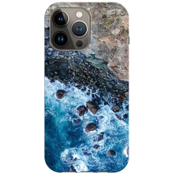 Husa compatibila cu Apple iPhone 14 Plus model Blue waves, Silicon, TPU, Viceversa