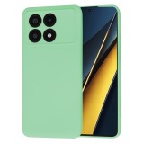 Husa silicon Xiaomi Poco X6 Pro Asteroid GSM SoftFlex, verde deschis