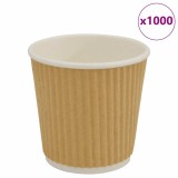 VidaXL Cești de cafea din h&acirc;rtie 1000 buc 4oz 100ml maro