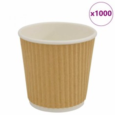 vidaXL Cești de cafea din h&acirc;rtie 1000 buc 4oz 100ml maro