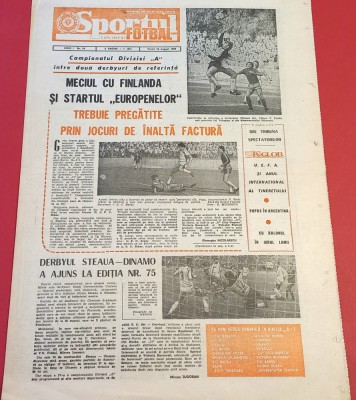 Ziarul Sportul supliment FOTBAL 16.08.1985 foto