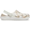 Saboți Crocs LiteRide Printed Camo Clog Alb - Almost White, 46, 48