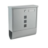 Cutie postala cu loc pentru ziar, otel zincat, argintiu, 30.7x10x34 cm, Isotrade