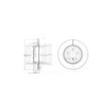 Disc frana Delphi BG3961, parte montare : Punte Spate