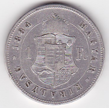UNGARIA 1 Forint 1884 foto