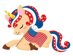 Sticker decorativ Unicorn, Multicolor, 85 cm, 1234-4ST foto