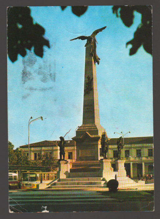 CPIB 19295 CARTE POSTALA - PLOIESTI. MONUMENTUL EROILOR INDEPENDENTEI