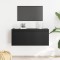 vidaXL Dulap de perete, negru, 80x30x35 cm, lemn masiv de pin 813463