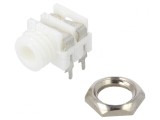 Soclu Jack 3,5mm Mono 2 Pini 90&deg; THT Alb