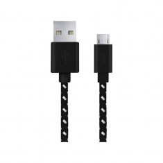 Cablu de date Esperanza EB175KY Braided microUSB 1m negru foto