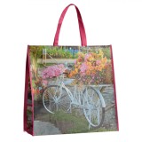 Sacosa Reutilizabila, Model Bicicleta, Fucsia, 50x18x49 cm, Oem