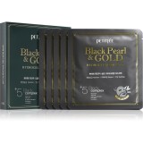 Petitf&eacute;e Black Pearl &amp; Gold mască intensă cu hidrogel cu aur de 24 de karate 5x32 g