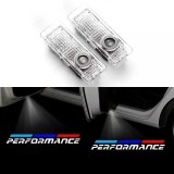 Set 2 Holograme LED cu LOGO BMW M Performance pentru Portiere