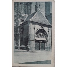 Carte postala, Poarta principala a Bisericii Negre din Brasov, perioada interbelica
