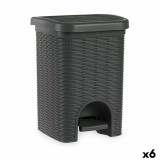 Coș de gunoi pentru h&acirc;rtie cu pedală Stefanplast Elegance Gri Plastic 20 L (6 Unități)