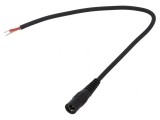 Cablu Electric 1x1mm2 DC 5.5/2.5 Negru 0.5m, WEST POL
