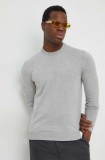 United Colors of Benetton pulover de bumbac culoarea gri, light