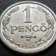 Moneda istorica 1 PENGO - UNGARIA FASCISTA, anul 1941 * cod 2672
