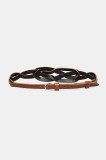 Weekend Max Mara curea de piele femei, culoarea maro, 2515501055600