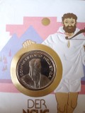 Moneda 5 Franci 1986 Elveția UNC ( Celebrarea introducerii noii monede de 5 Franci ) Plic numismatic / filatelic