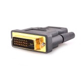 Cumpara ieftin Adaptor monitor Iso Trade, HDMI-mama la DVI-tata, Negru/Auriu