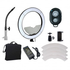 Kit Lampa circulara RL-18 240LED-uri temperatura reglabila 3200-5600k foto