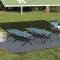 vidaXL Pat pliabil pentru camping 2 pcs model frunze Tafeta Oxford