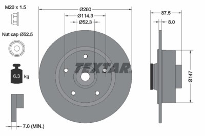 TEXTAR 92295203 PRO Disc frana foto