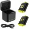Kit Incarcator cu 2 Baterii Telesin GP-BNC-901 pentru GoPro