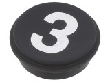 Tastă rotundă neagră &Oslash;21mm