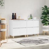 VidaXL Servante, 2 buc, alb, 60x35x70 cm, lemn prelucrat