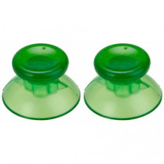 2 x capace analogice Thumbsticks pentru controlerul Xbox 360 Culoare Verde transparent foto