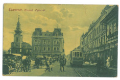 5139 - TIMISOARA, Market, Tramway, Romania - old postcard - used foto