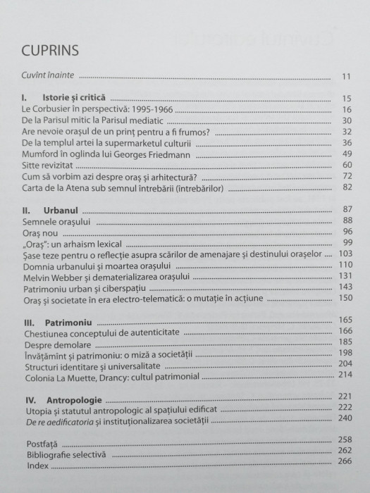 PENTRU O ANTROPOLOGIE A SPATIULUI - FRANCOISE CHOAY, 2011, 1000 EXEMPLARE