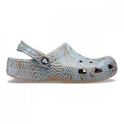 Saboti Crocs Classic Topographic Clog Maro - Khaki/Multi foto