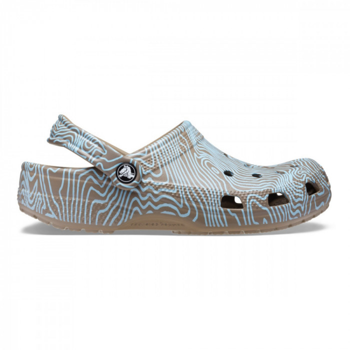 Saboti Crocs Classic Topographic Clog Maro - Khaki/Multi